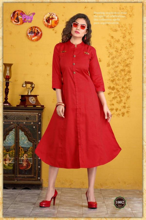 Pari Flora-Cotton-Satin-Kurti